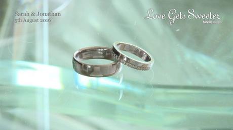 wedding rings on glass table for video liverpool