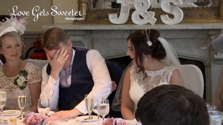 embarrassed groom during speeches at racquet club liverpool