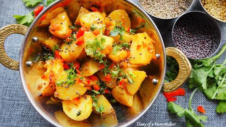 bombay-aloo-Indian-side -dish-vegan-vegetarian-low-fat-healthy-gluten-free-mustard-seeds-asafeotida-coriander-potato-recipes-