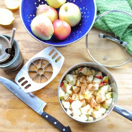 Yogurt Bowls with Fresh Fall Apples, Cinnamon, and Honey Toasted Walnuts