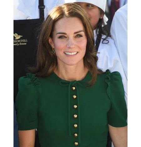 The Duchess of Cambridge wearing Monica Vinader