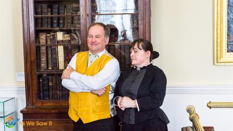 Costumed actors explain their riles in the Bishop's Palace.