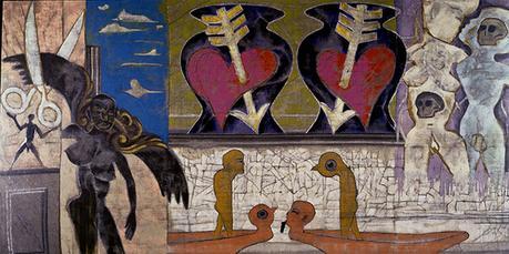 Francesco-Clemente-1995-1997-La-Stanza-della-Madre-10-iniziazione-initiation-guggenheim-bilbao-artreport-1