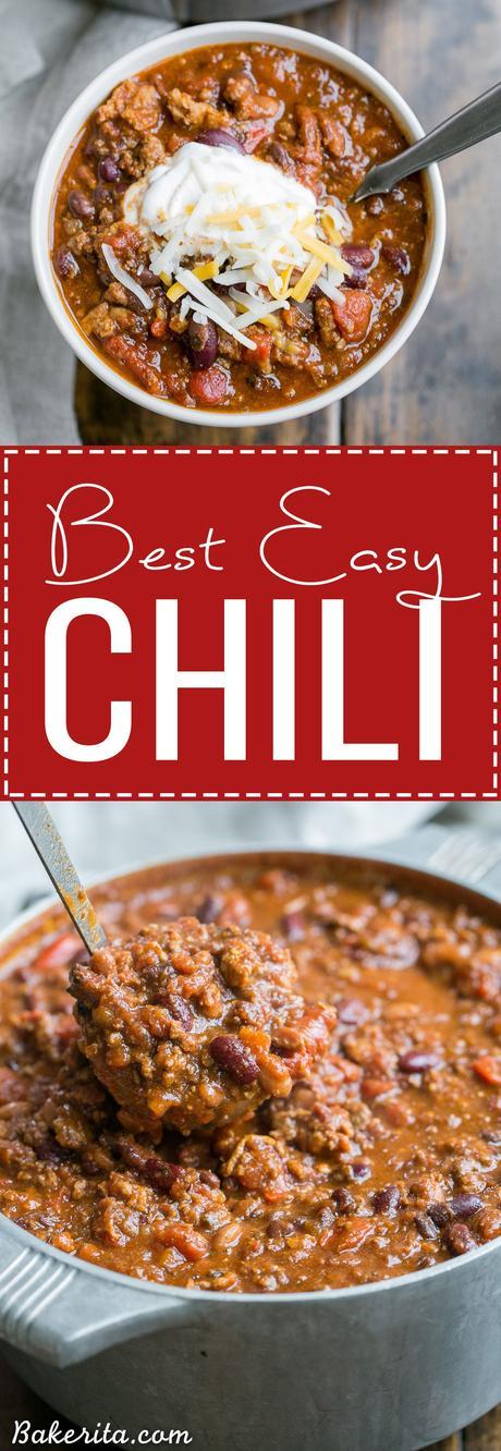 This recipe for My Best Chili is a major favorite around here! It's a hearty, warming chili made with ground beef, bacon, sausage, and just the right amount of kick.