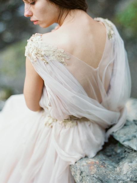 Wedding Dress of the Week – Champagne Tulle & Nude Silk