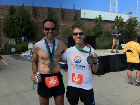 Dan Solera & Mike Sohaskey at Omaha Marathon finish