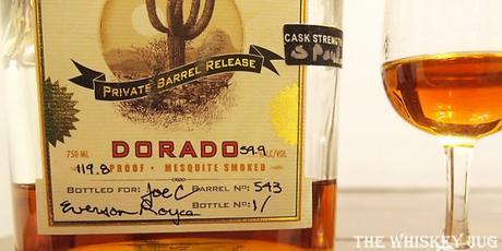 Del Bac Dorado Single Barrel Label