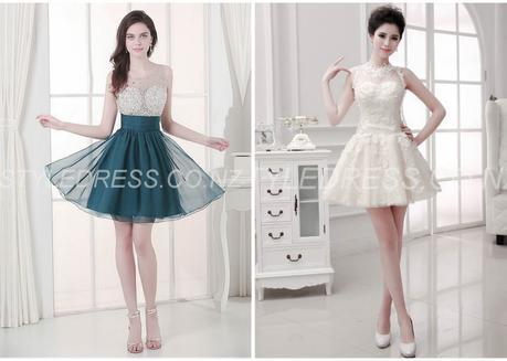 Sexy Jewel Neckline Asymmetrical A-line Homecoming Dress