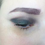 ModelLauncher Brow Duo Pencil in Taupe on eyes