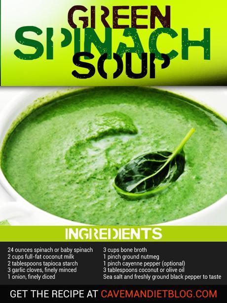 paleo soup recipes spinach soup with ingredients