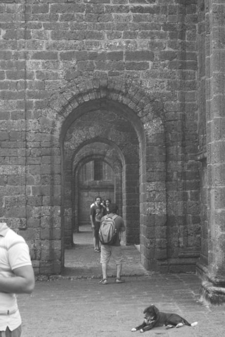 Arched buttresses of the Basilica of Bom Jesus