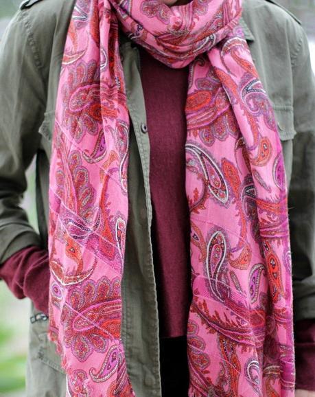 fall color play: pink and olive