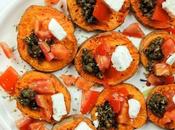 Healthy Appetizer Greek Roasted Sweet Potato, Olive, Tomato, Feta Cheese