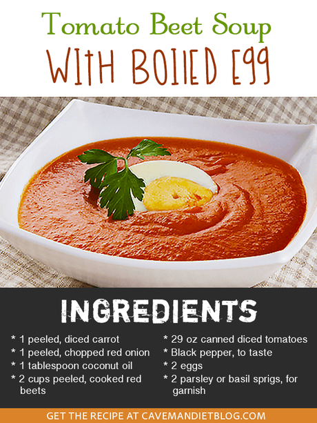 paleo soup recipe - tomato bet soup with incredients blog image