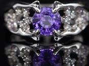 1.55 Carat Unheated Purple Sapphire Ring