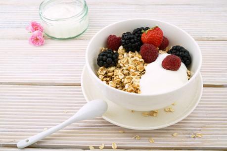 healthy oats and fruits breakfast - granola