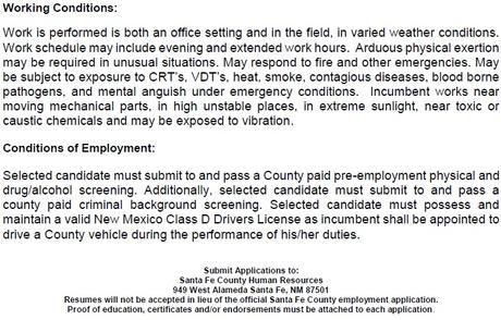 Forestry Technician / Santa Fe County (NM) sfcft4