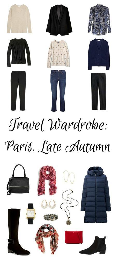 Paris travel wardrobe for late autumn