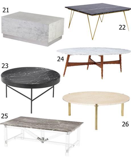 Modern Coffee Tables With Marble Tops 