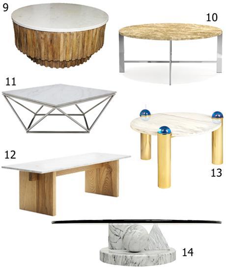 Modern Coffee Tables With Marble Tops 