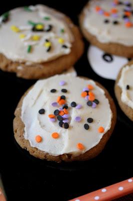 Vegan Frosted Pumpkin Sugar Cookies