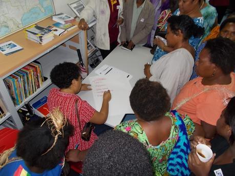 Women from the Papua New Guinea Women’s Chamber of Commerce and Industry participating in a capacity building workshop