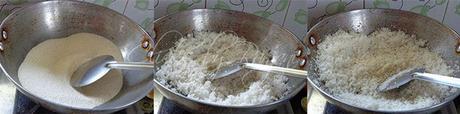 preparation-of-coconut-rava-burfi