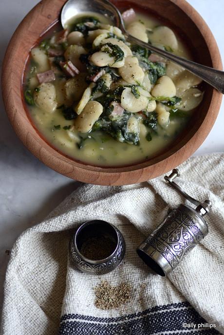 buttery lima beans & spinach