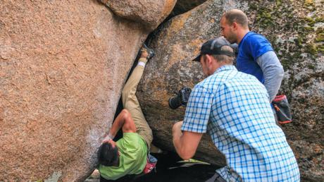 Me (Spenser) trying this whole off-width thing.