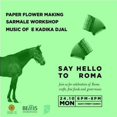 Event: Say Hello to Roma, Glasgow Monday 24th October 6-8pm