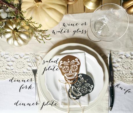 Simple Black Halloween Details & Place Setting 101 : Casual Table | Dreamery Events