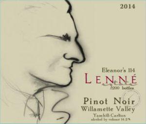 Lenné Estate 2014 Eleanor's 114 Pinot Noir is made from the fruit-forward 114 clone.