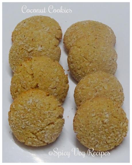 These coconut cookies are very tasty and aromatic. I believe that you will love the wheat flour and coconut cookies.Coconut, Egg-less Baking, Whole biscuits and cookies, Breakfast N Snacks, Egg-less Baking, Snacks, Sweet Snacks, veg recipes, coconut recipes, step by step,