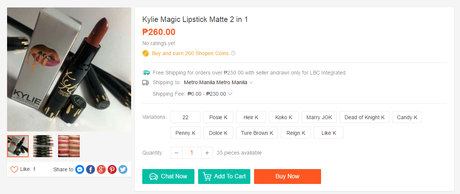 fake kylie lipstick - magic