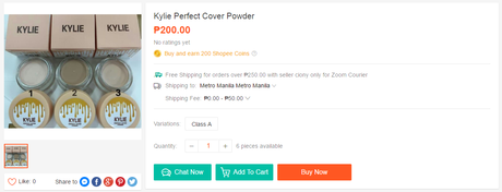 fake kylie cover powder