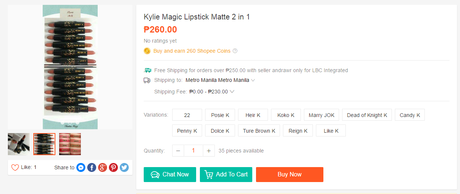 fake kylie lipstick - magic