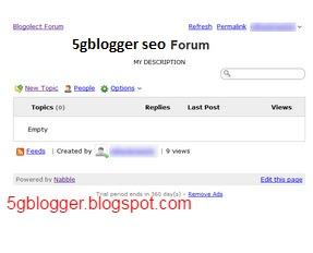 adding free forum in blogspot