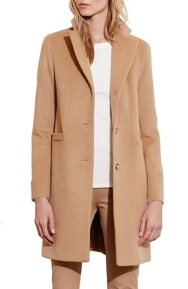 camel reefer coat