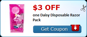 $3.00 off one Daisy Disposable Razor Pack