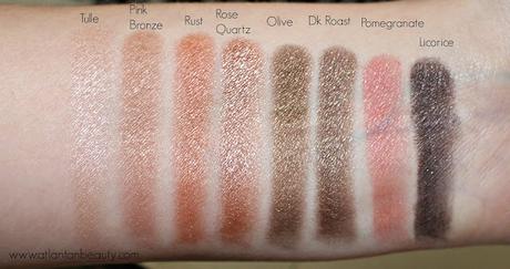 The first row of shimmer shades from Lorac's Mega Pro 3 Palette