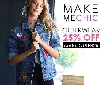 Outerwear Sale! Save 25% on Outerwear with couponcode Outer25 at MakeMeChic.com. Sale ends September 19th