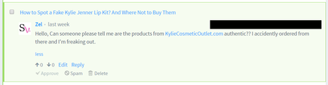 fake kylie cosmetics website