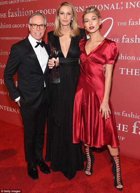 Hailey Baldwin with Tommy & wife Dee at 2016 Fashion Group International Night Of Stars Gala