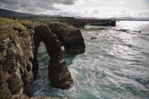 Cathedral Beach at high tide (when you can't walk onto the beach). Photo courtesy of Turismo Galicia