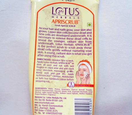 Lotus Herbals Fresh Apricot Apriscrub Review