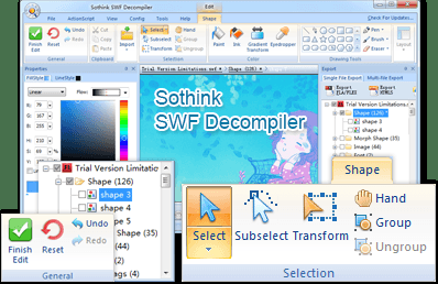 Sothink SWF Decompiler Review: SWF to FLA/FLEX/HTML5 Converter