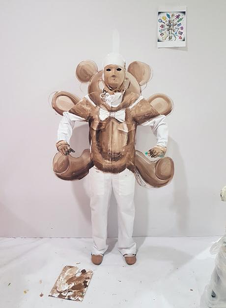 Flesh and Acrylic - Ankamall Live Performance - Ben Heine Art - Teddy Bear - Invisible Model
