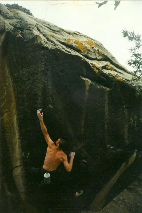 Steve Jeffrey working what would become the most famous climb in Joe's Valley - Black Lung. Photo: Mark Hammond.