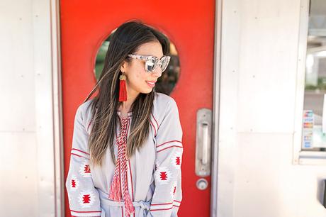 Red Embroidered Dress