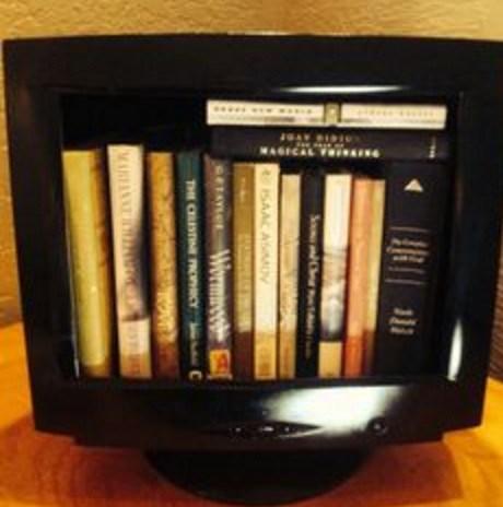 Old PC Monitor Turned Into a Book Rack